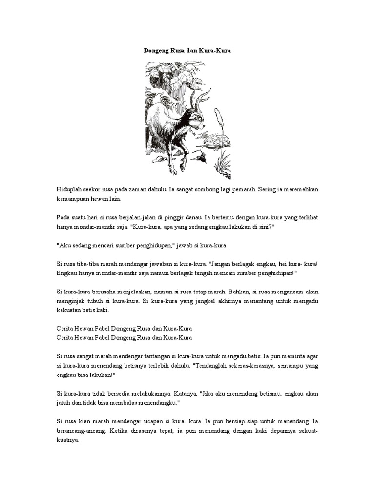 Contoh Fabel Kelas Vii Smp