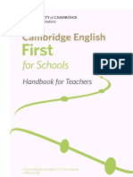 First For Schools Handbook For Teachers