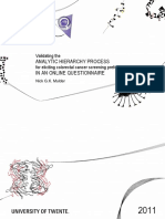 Analytic Hierarchy Process in An Online Questionnaire