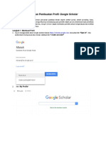 Panduan Membuat Profil Google Scholar