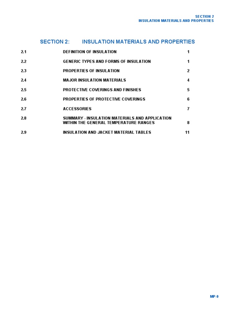 Insulation Materials and Properties Guide | PDF | Thermal Insulation ...