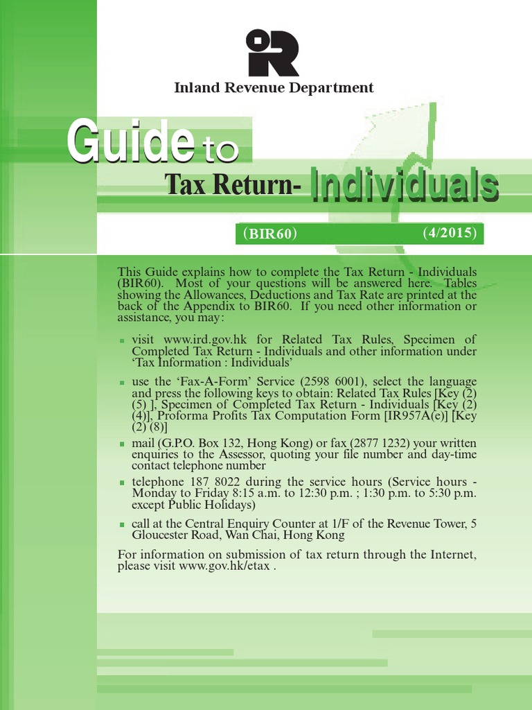 Bir60 Eguide | PDF | Profits Tax In Hong Kong | Loans