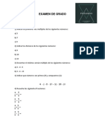Examen de Grado 7 Básico PDF