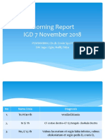 Morning Report IGD 7 November 2018: PEMBIMBING: DR - Dr. Erwin SP - OT DM Jaga: Egin, Nailil, Fidya