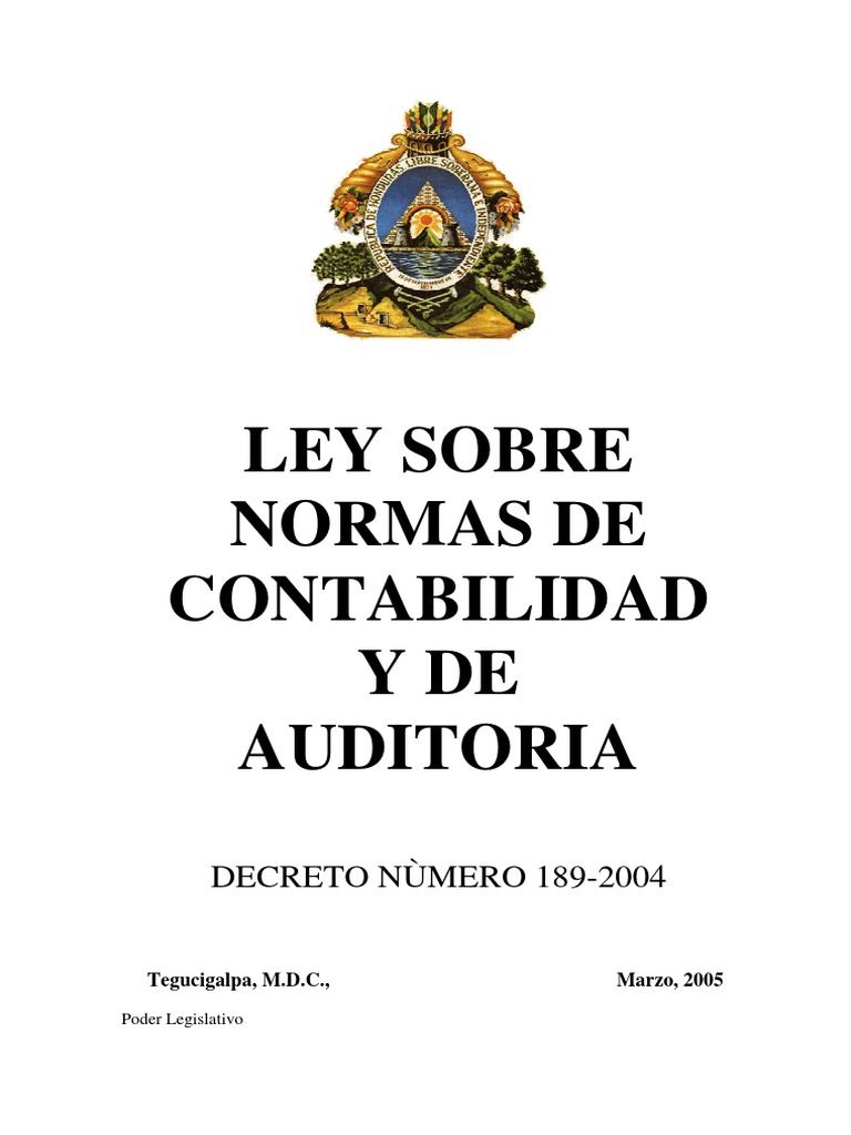 Ley Sobre Normas de Contabilidad y Auditoria | PDF | Contador ...