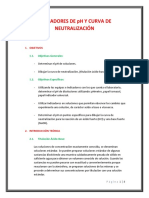 Indicadores de PH y Curva de Neutralización