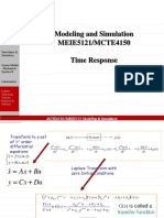 Modeling and Simulation MEIE5121/MCTE4150 Time Response