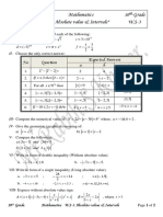 Al-Mahdi High: Mathematics - Grade Name: - . - . - . - . " Absolute Value & Intervals" W.S-3