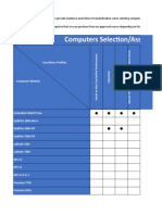 Computer Selection Matrix and Guidelines