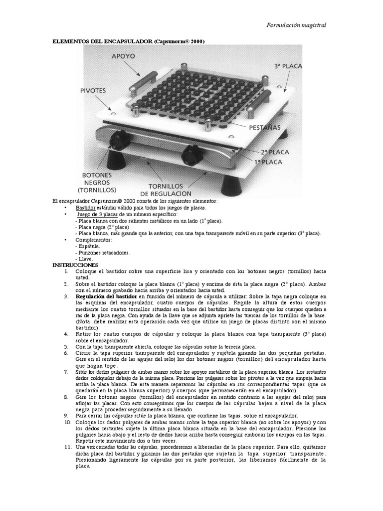 Elementos Del Encapsulador | PDF | Tornillo | Ocio