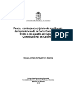 Pesos, Contrapesos y Juicio de Sustitución: Jurisprudencia de La Corte Constitucional Frente A Los Ajustes de Ingeniería Constitucional en Colombia