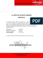 Certificacion Muebles Jamar