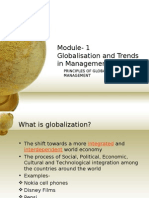 Module-1 Globalisation and Trends in Management Systems: Principles of Global Business Management