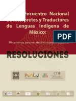 Primer Encuentro Nacional de Intérpretes y Traductores de Lenguas Indígenas de México