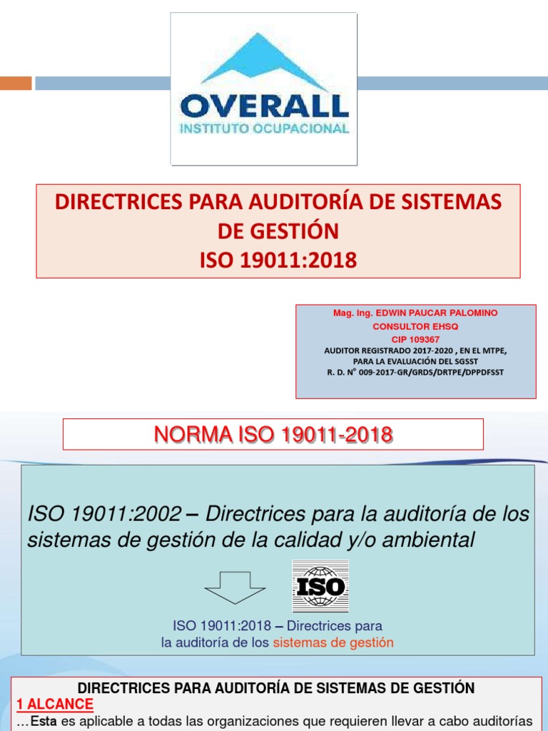 ISO 190112018 Auditoría Organización internacional para