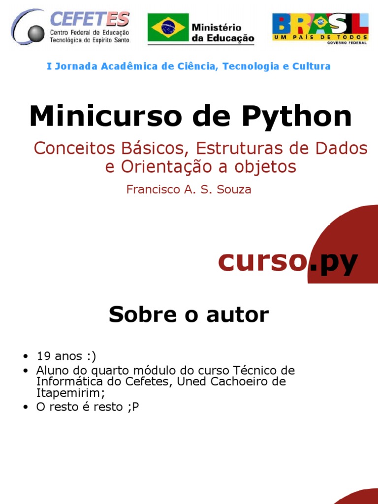 Minicurso de Python | PDF | Classe (programação de computadores ...