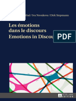 Peter Blumenthal (Ed.), Iva Novakova (Ed.), Dirk Siepmann (Ed.) - Les Émotions Dans Le Discours - Emotions in Discourse-Peter Lang (2014) PDF