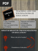 Teaching and The Foundations of Education