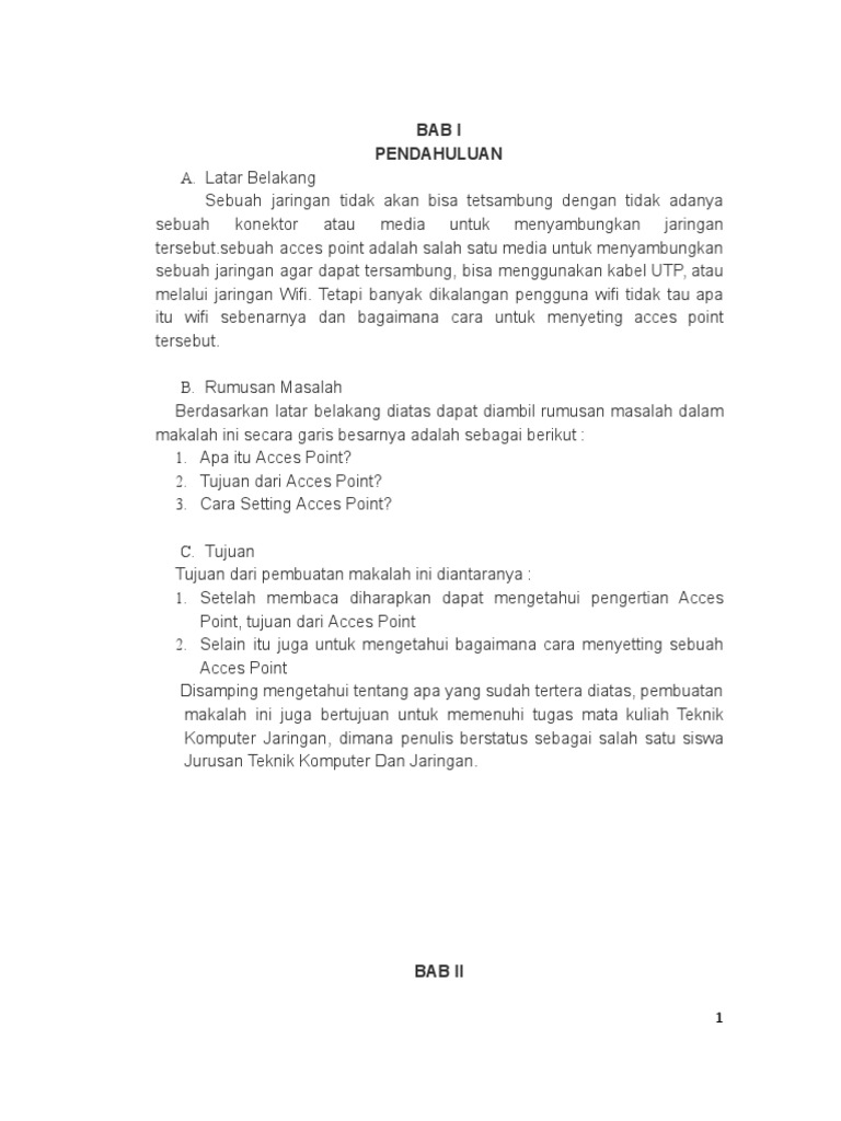 Contoh Laporan Kerja Proyek