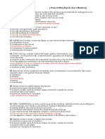 Questões SOBRE (Peixes, Anfíbios, Repteis, Aves e Mamíferos) - Prof. Adão Marcos Graciano Dos Santos