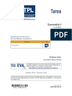 Tarea: Ejercicios de Econometría II