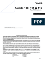 Models 110, 111 & 112 True RMS Multimeters Usual Menual