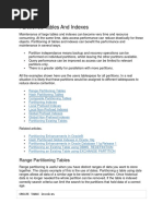 Oracle Partitioned Tables