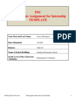 PSU Demographic Assignment For Internship Template: Your First and Last Name