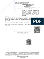 Tribunal Supremo Electoral: Certificado de Estado Civil Nro. Za73U98G