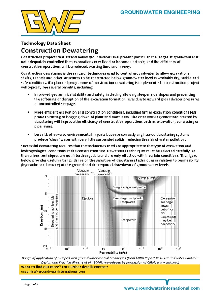 TDS - Construction Dewatering V4 PDF | PDF