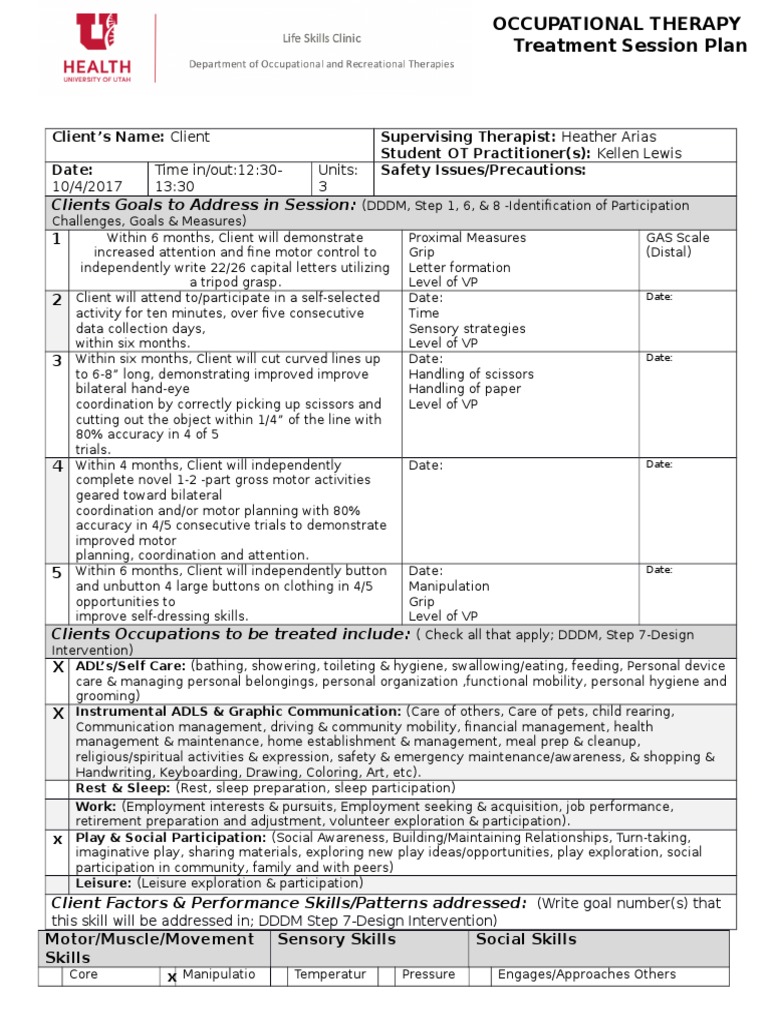 CF Intervention 10 PDF Motor Control Occupational Therapy