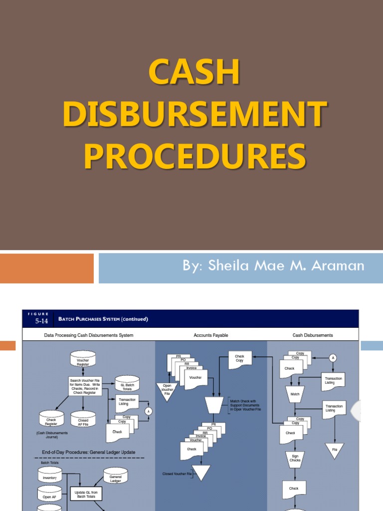 Cash Disbursements Procedures PDF Access Control Inventory