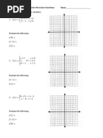 Piecewise Function Worksheet PDF