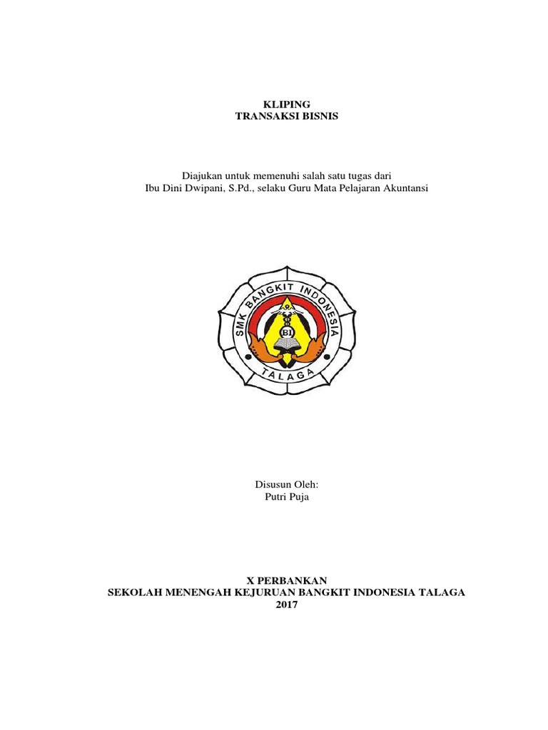 Kliping Transaksi Bisnis