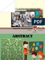 Classroom Discourse Nature Role