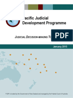 Pacific Judicial Development Programme: Udicial Ecision Making Oolkit