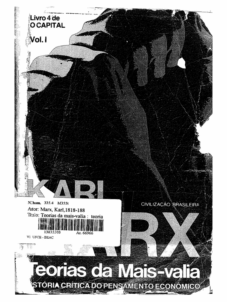 Marx - Teorias da mais-valia - vol. I.pdf | Karl Marx | Economia