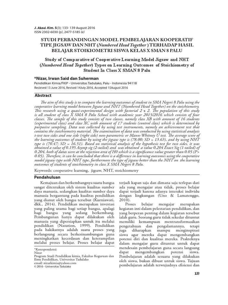 Studi Perbandingan Model Pembelajaran Ko | PDF | Karier & Perkembangan