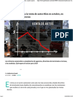 Ventas de 0km Con El Peor Pronóstico Bajan Más de 30% en Octubre y No Hay Síntomas de Recuperación