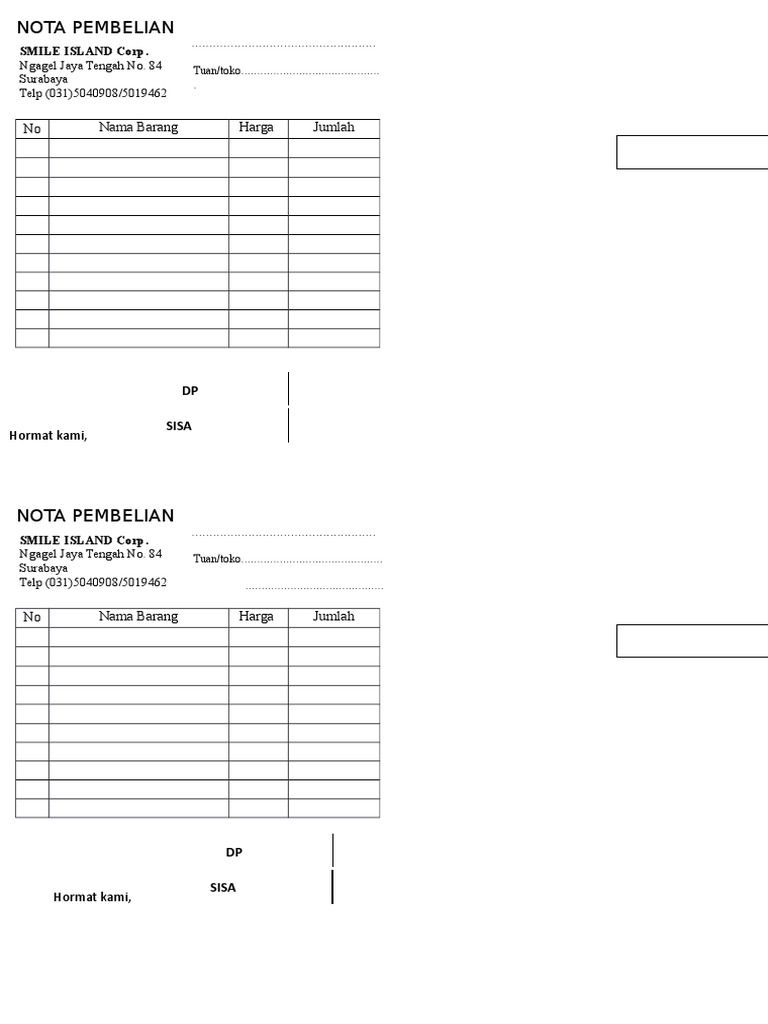Nota Pembelian 2 | PDF