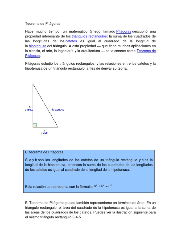 El descubrimiento fundamental de Pitágoras: El teorema que relaciona ...