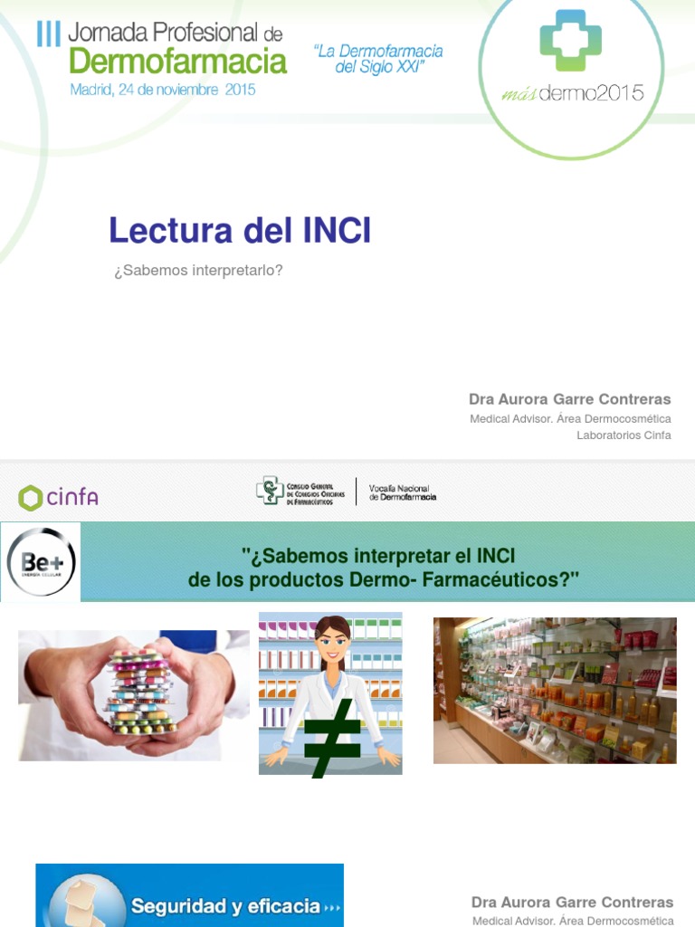 Interpretación del INCI en Cosméticos | PDF | Unión internacional de ...
