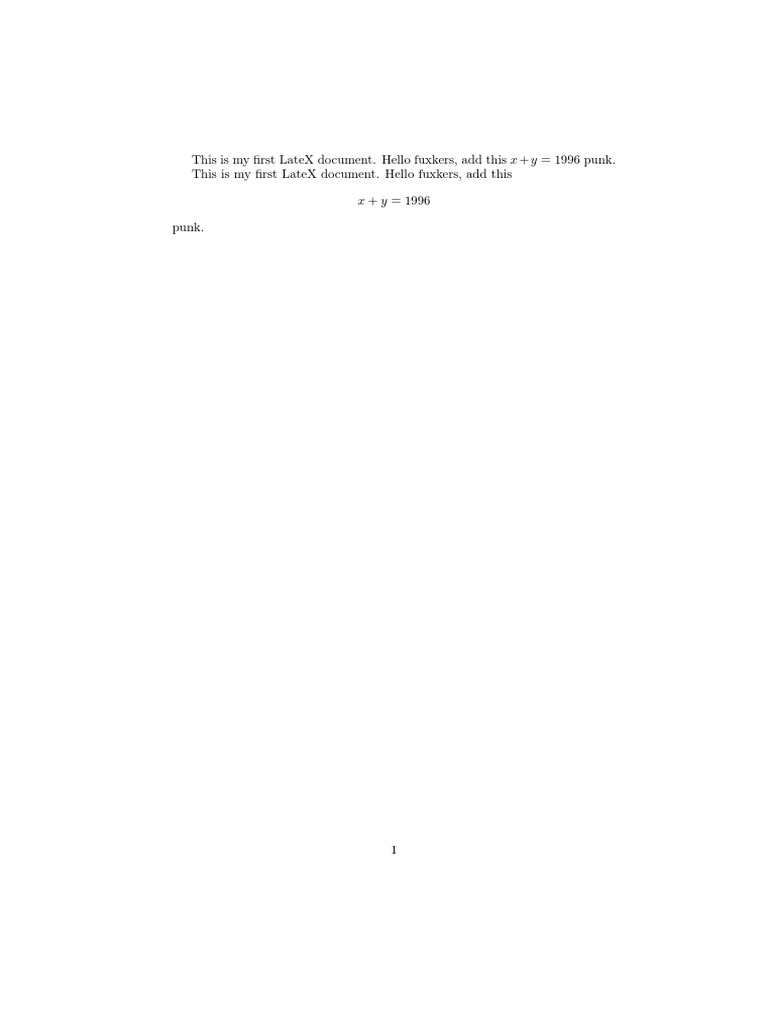 First LaTeX Document Example | PDF