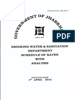 Drinking Water & Sanitation Department, Govt of Jharkahnd Schedule of Rates 