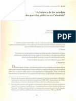 Un balance de los estudios sobre partidos políticos en Colombia