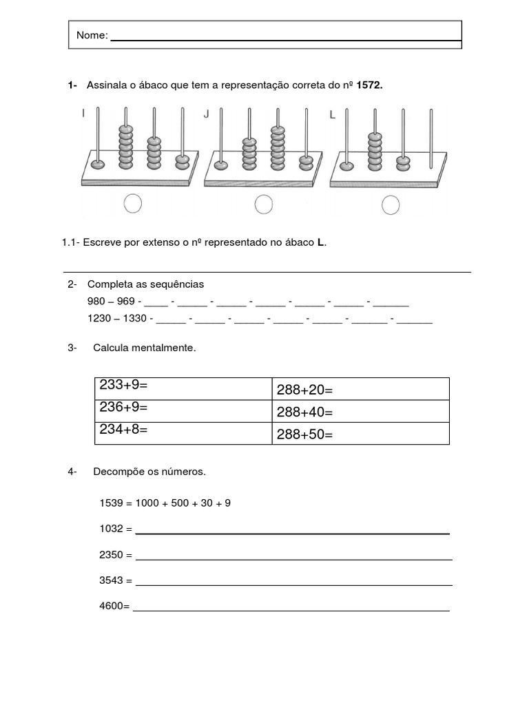 Matematica 3 º Ano | PDF