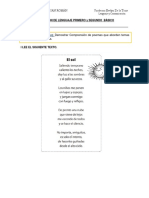 Evaluación de Lenguaje Primero y Segundo Básico