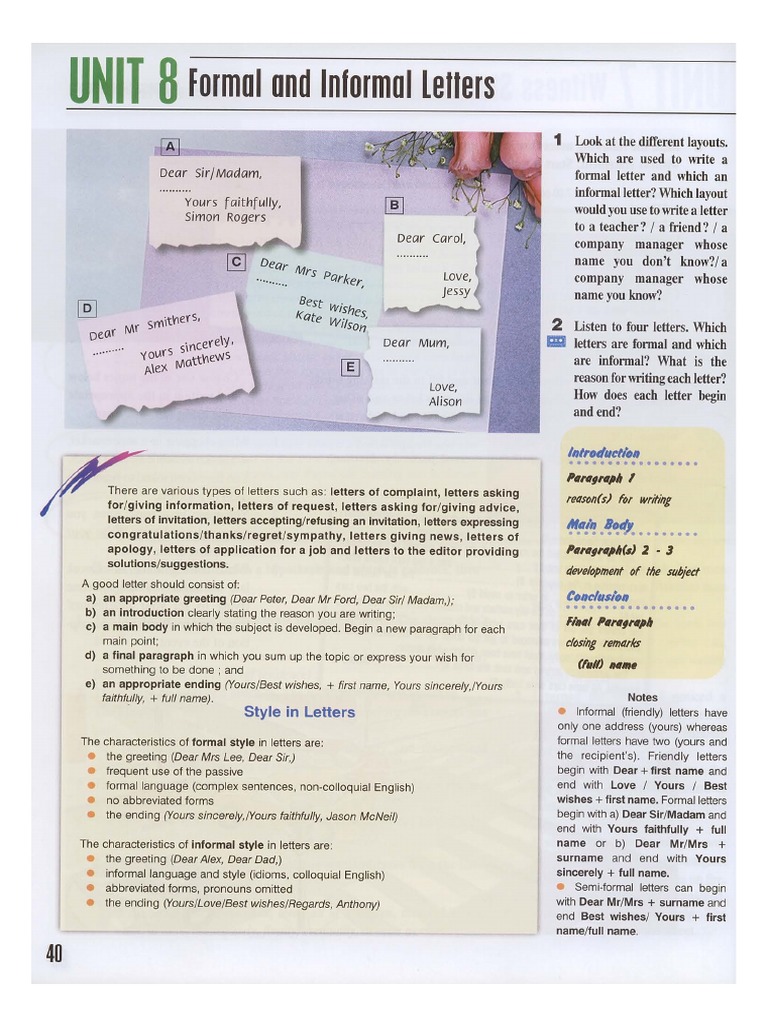 Formal and Informal Letters | PDF