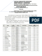 Pengumuman Kelulusan Administrasi Nunukan