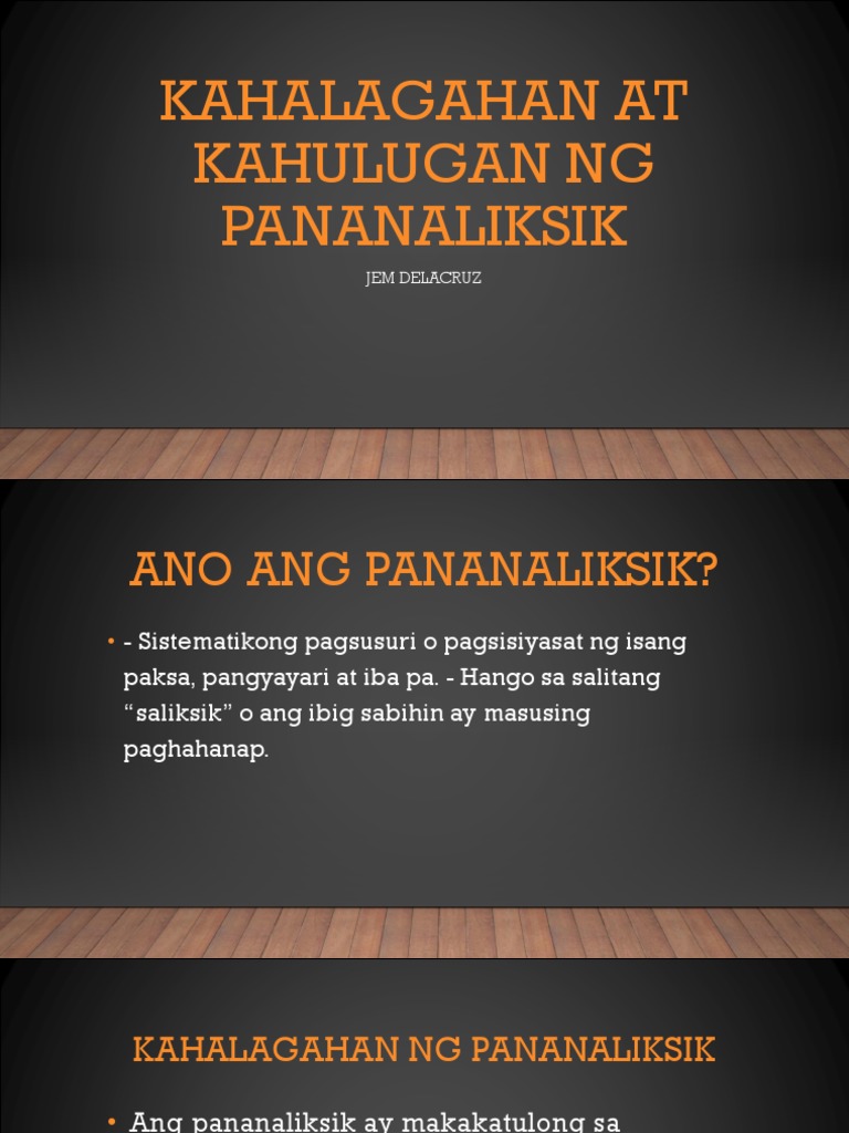 Kahalagahan At Kahulugan Ng Pananaliksik